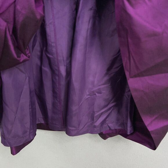 Teri Jon Rickie Freeman Dress Women 6 Purple Silk Shirt Belted Pleated MOB Party - Picture 5 of 14